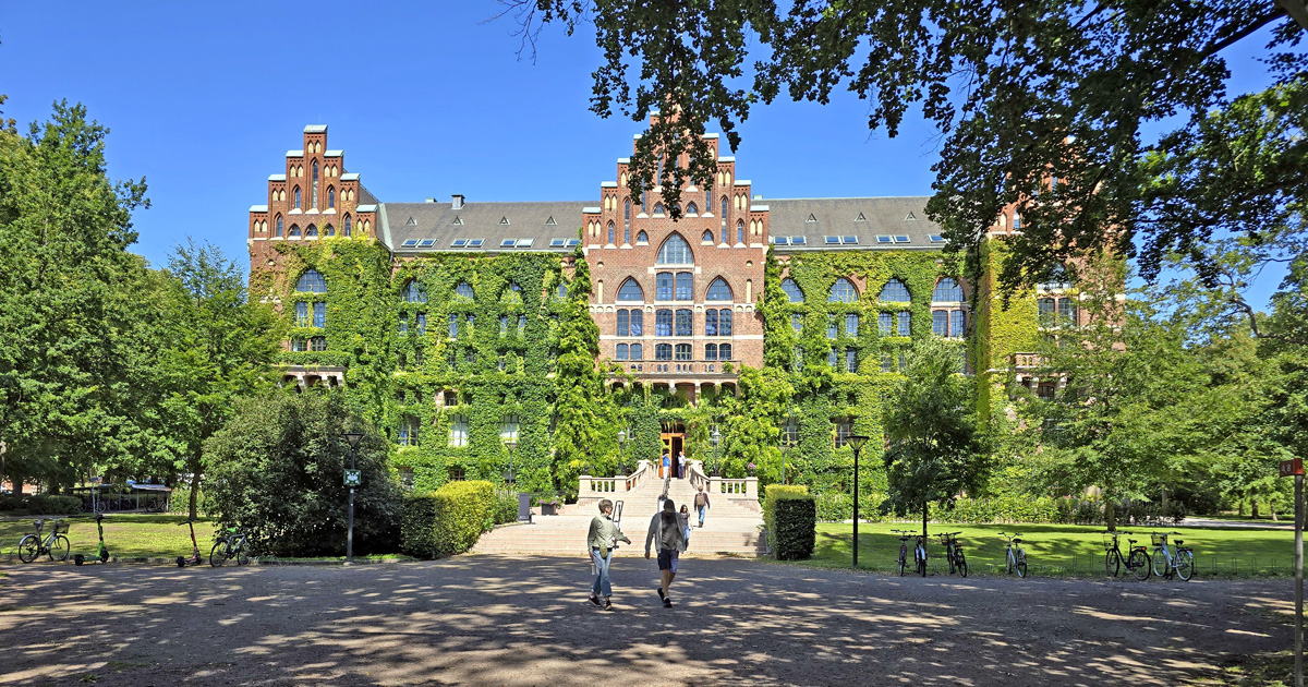 The beautiful University library main building