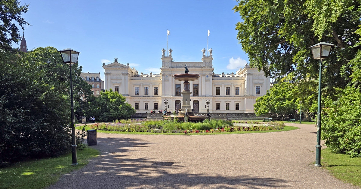 The University Plaza and The University Main building in Lund