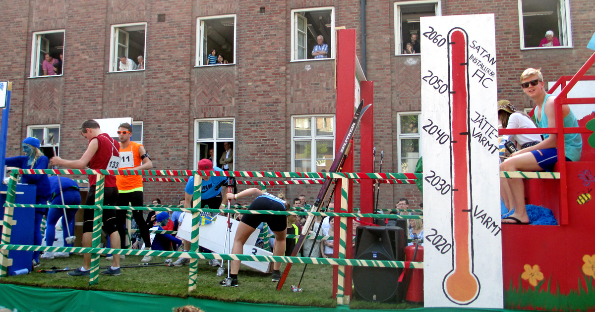 The carnival parade during the Lund Carnival 2014