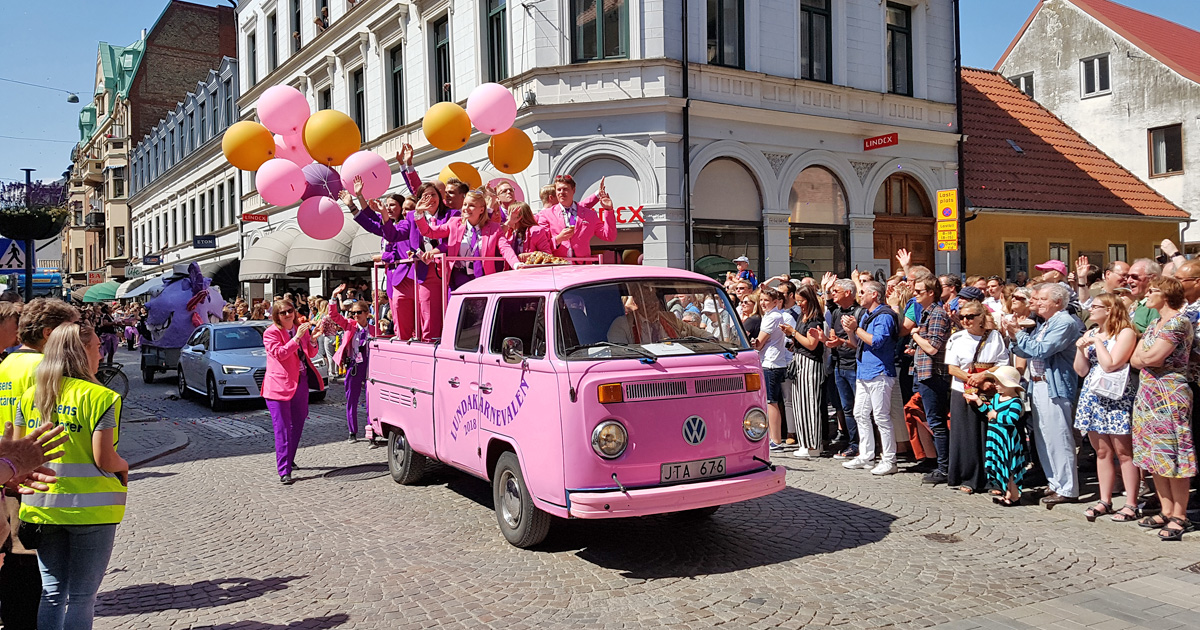 The carnival parade during the Lund Carnival 2018