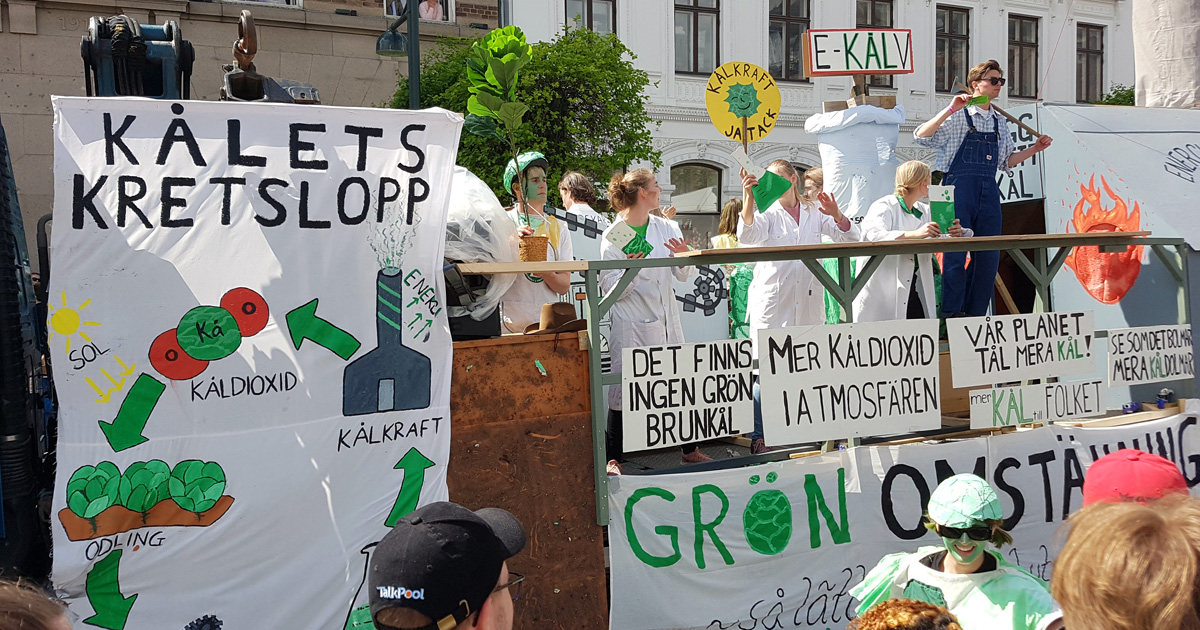 The carnival parade during the Lund Carnival 2022