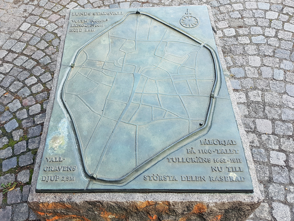 The monument for the medieval city wall in Lund