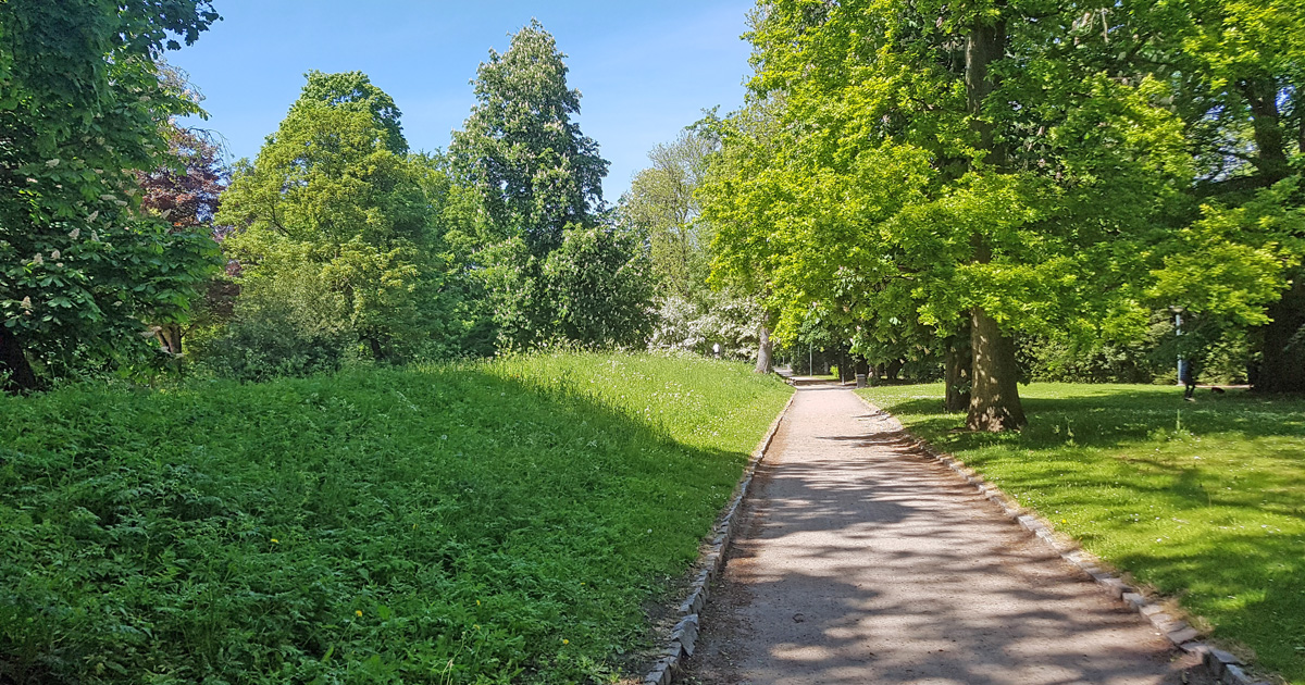 A preserved remnant of the medieval Lund City Wall
