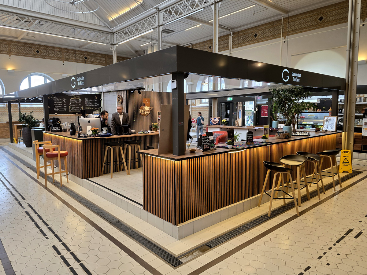 The Guatemalan Premium Coffee café in Lund market hall