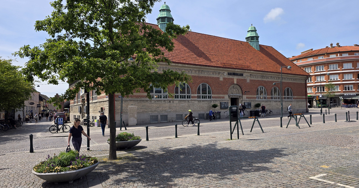 The Lund market hall which has an interesting history