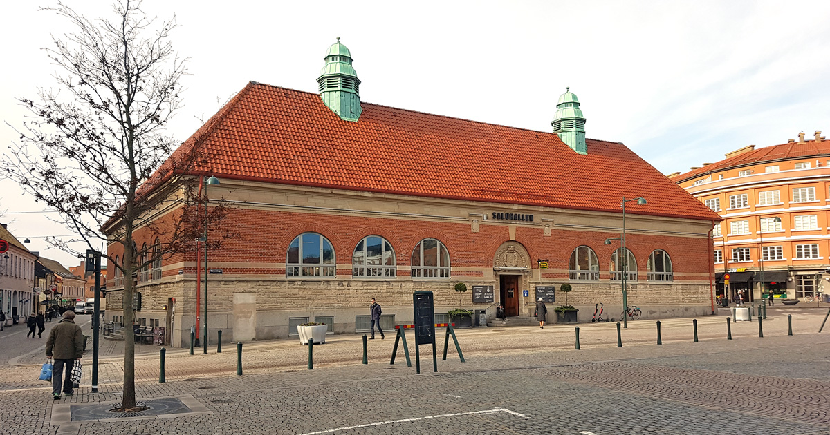 The Lund market hall which has an interesting history