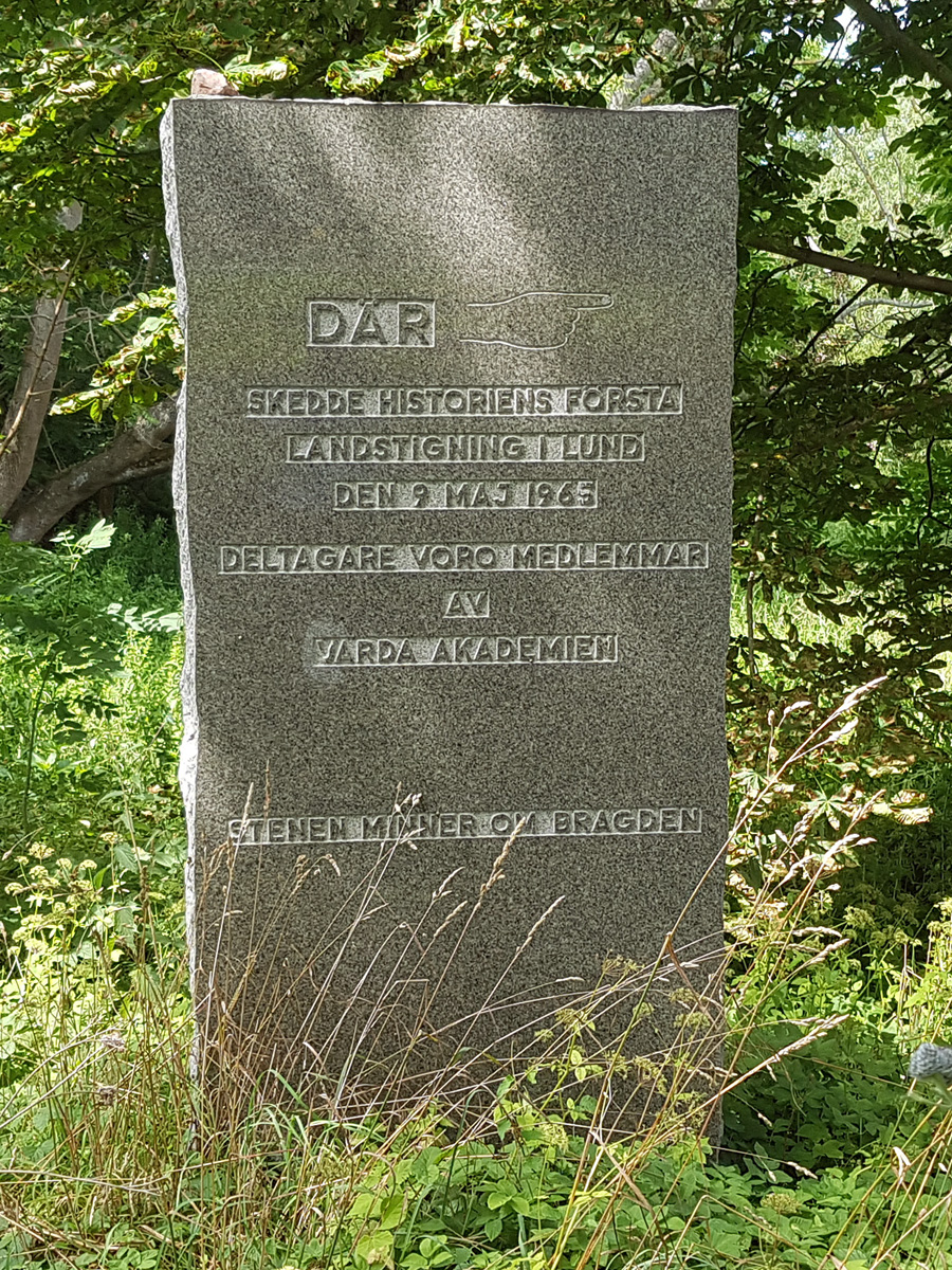 Memorial over the first disembarkation in Lund