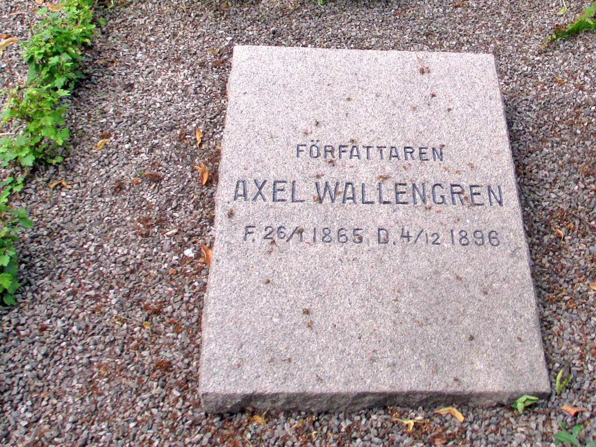 The author Axel Wallengren's grave