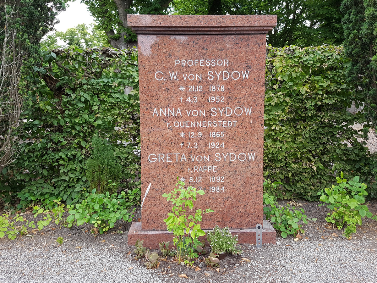 The actor Max von Sydow's parents grave