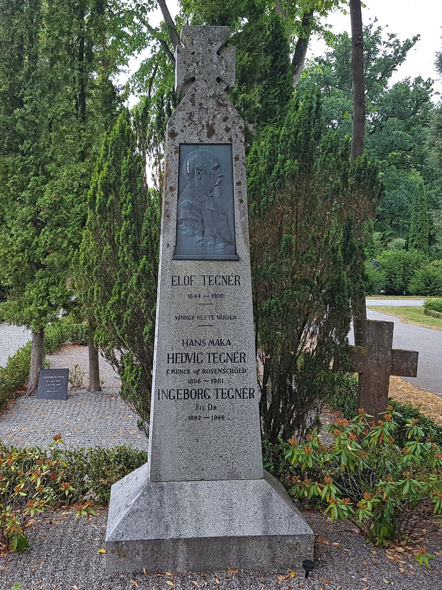 Elof och Hedvig Tegnér's grave at Northern cemetery in Lund