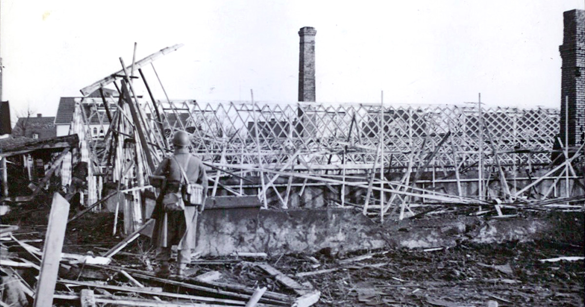 The plant nursey of the brothers Hansson on November 19th, 1943, the day after the bombing of Lund