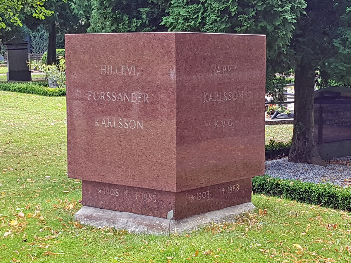 Building contractor Harry Karlsson's grave