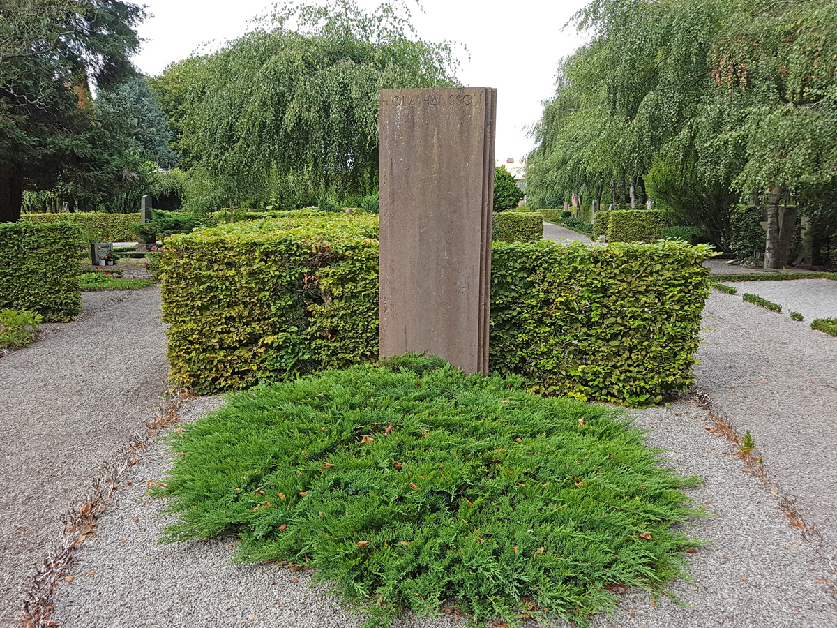 poet, author, journalist and critic Ola Hansson's grave