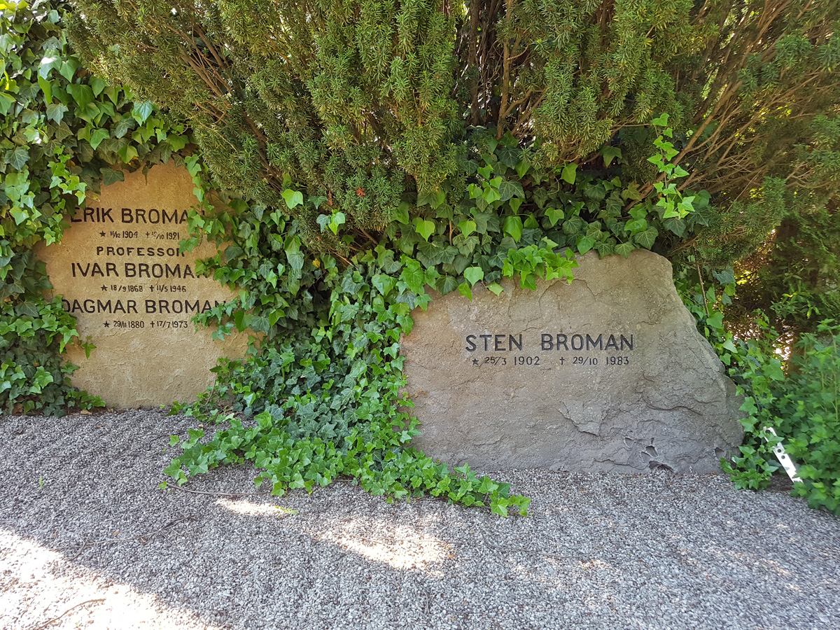 Sten Broman's grave at Northern cemetery in Lund