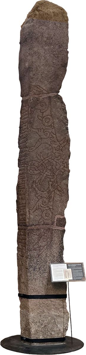 The most tall runestone in the Nordics, Lundagårdsstenen, in the university library in Lund