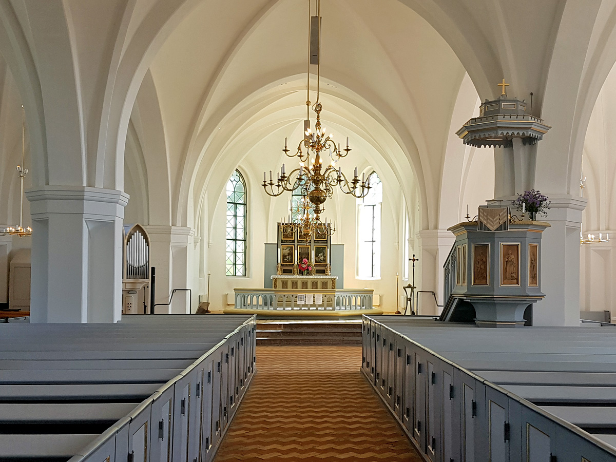 The choir in the present church in Uppåkra