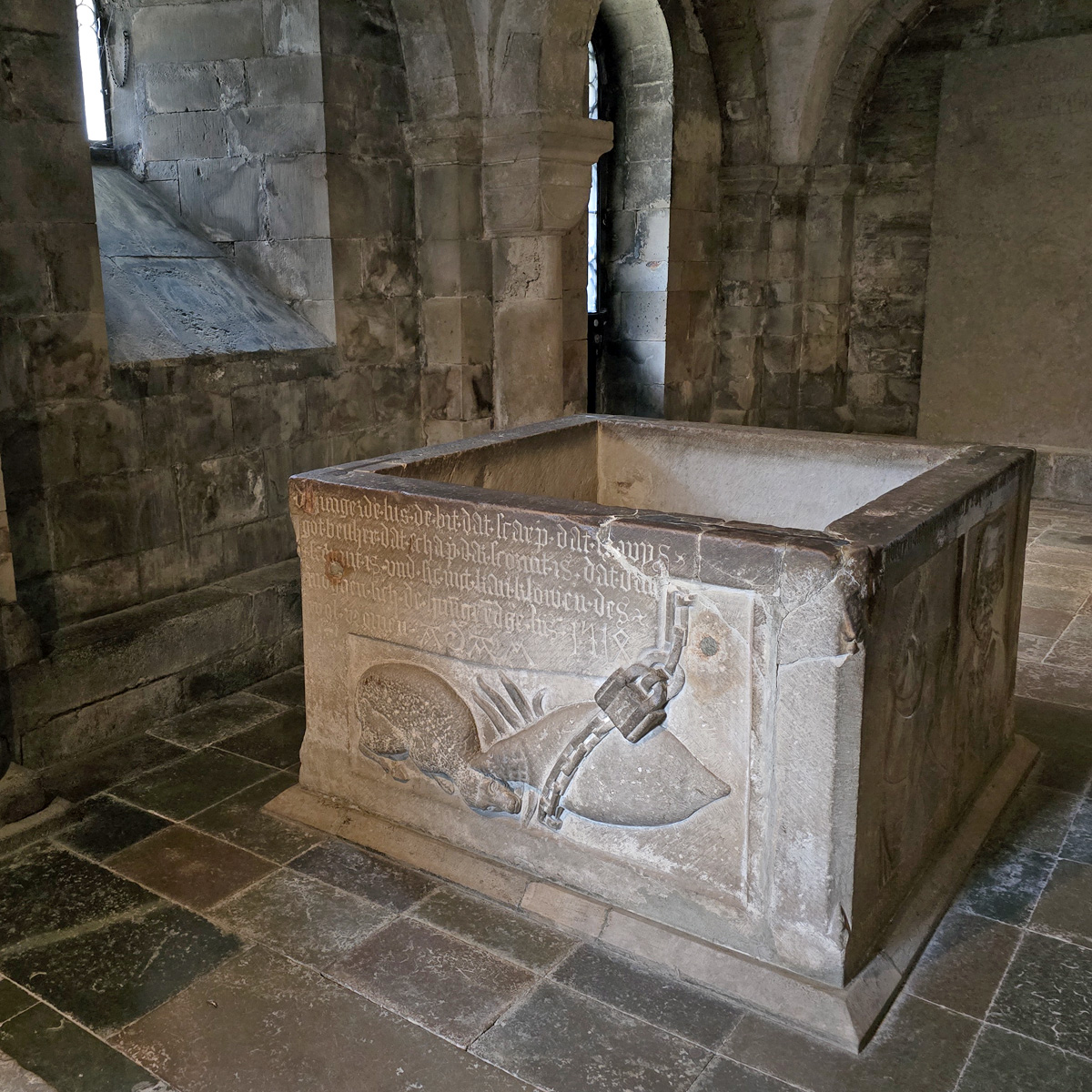 The well in the crypt of Lund Cathedral