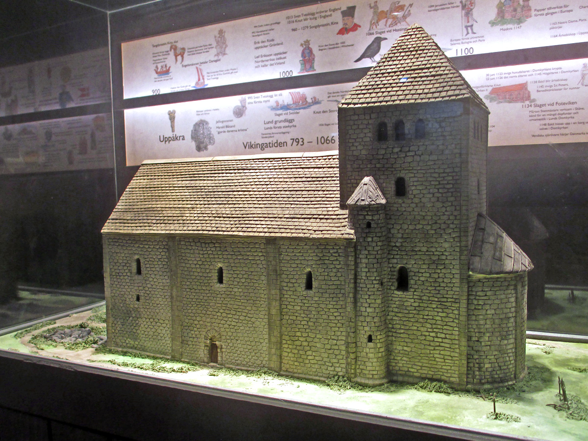 A model of the church Drotten that shows what it looked like Bishop Henriks Episcopal church