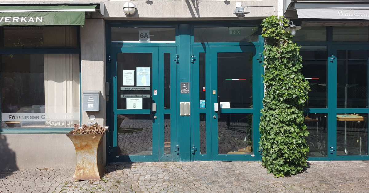 The entrance to Drotten church ruin in Lund