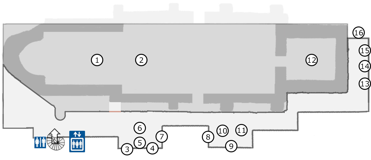 Map of Drotten chruch ruin in Lund