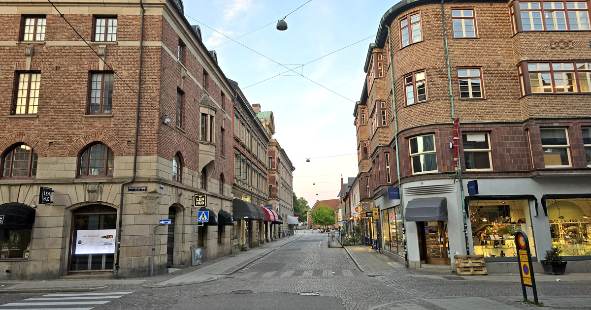 The Cloister Street in where the oldest royal estate and the first church in Lund was located in the viking age