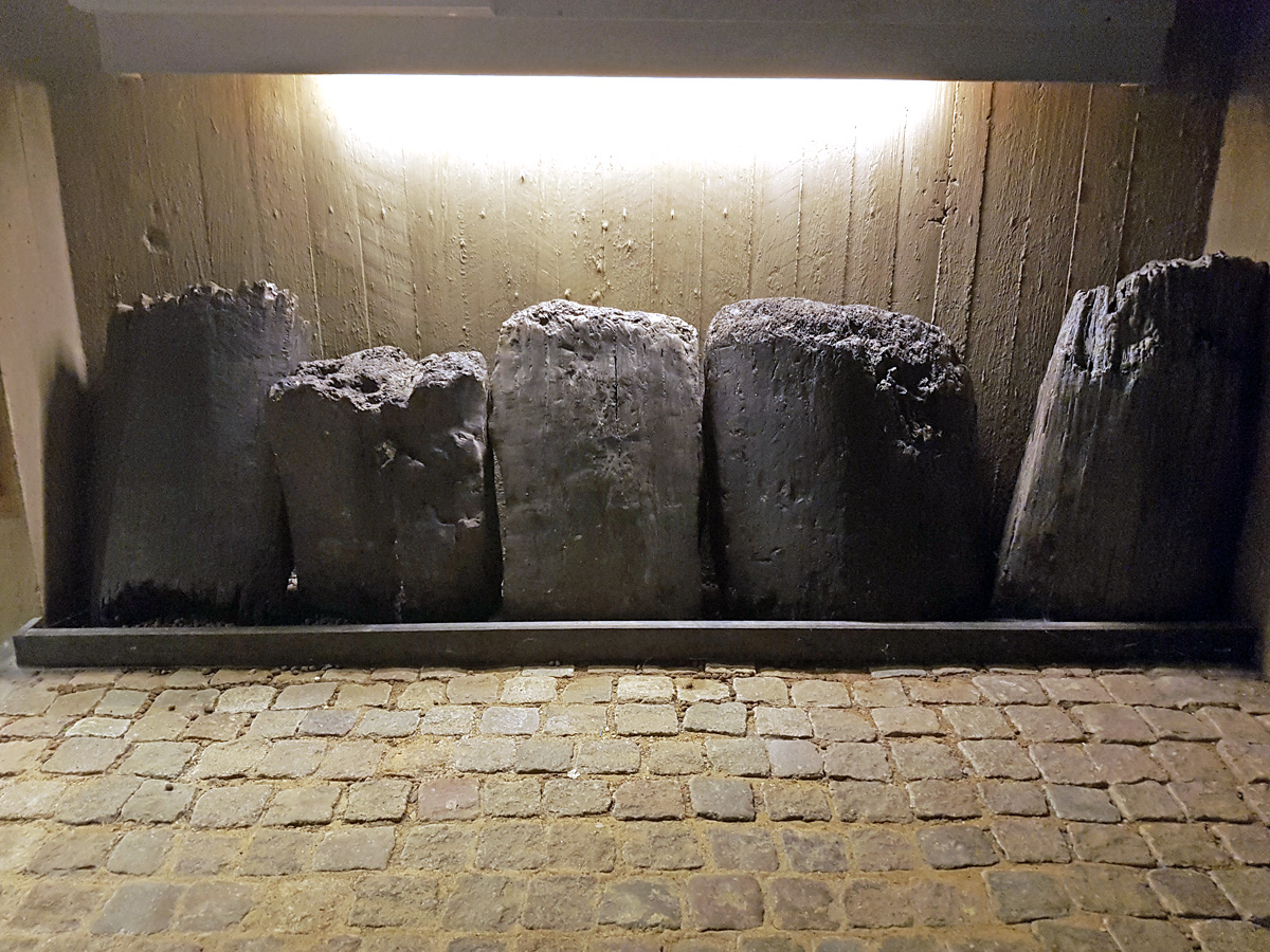 Remains of some of the staves from the Eastern Kattesund church in Lund