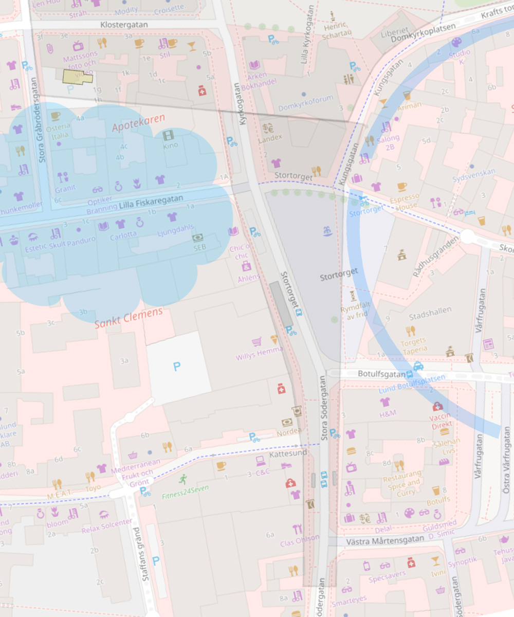 The Main Square in Lund and its surroundings as it may have looked from around the year 987.