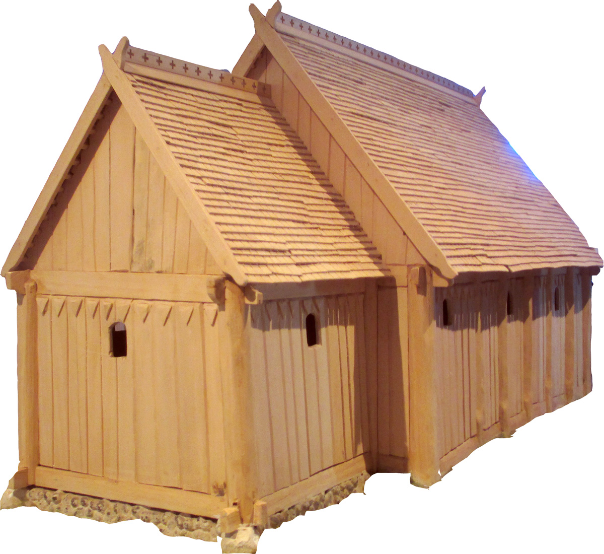A model of Sweyn Forkbeard's church Trinity in Lund from around year 987