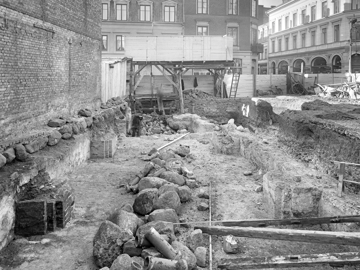 Archaeological excavation of St. Clement's church in Lund 1932