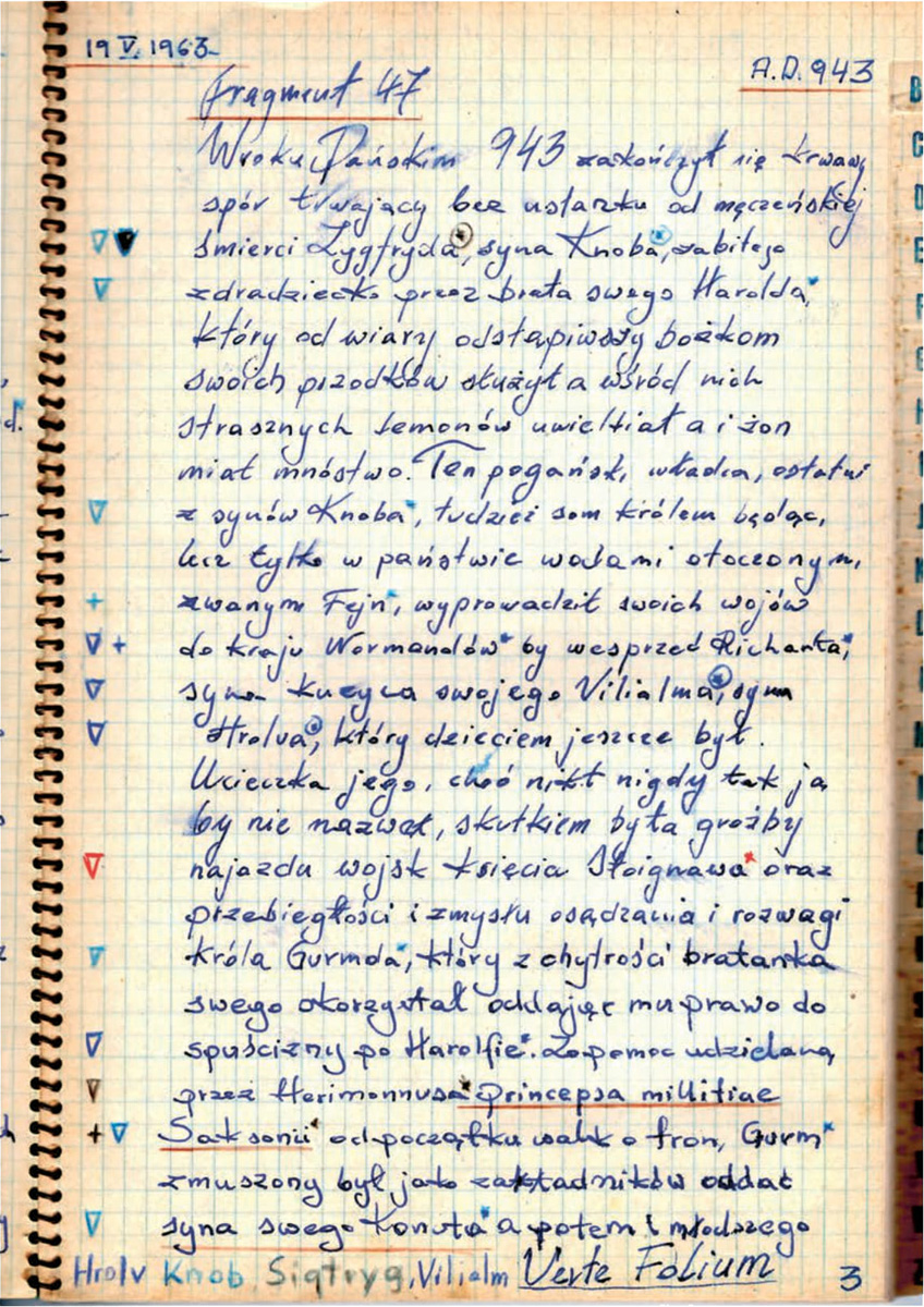 One of the pages from Antonina Chmielinska's Polish translation of the Chronicle