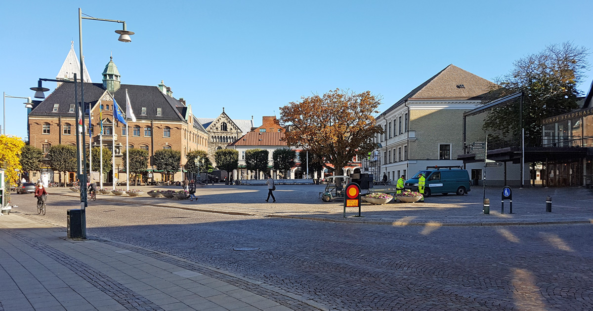 The Main square in Lund, the oldest square in nowadays Sweden