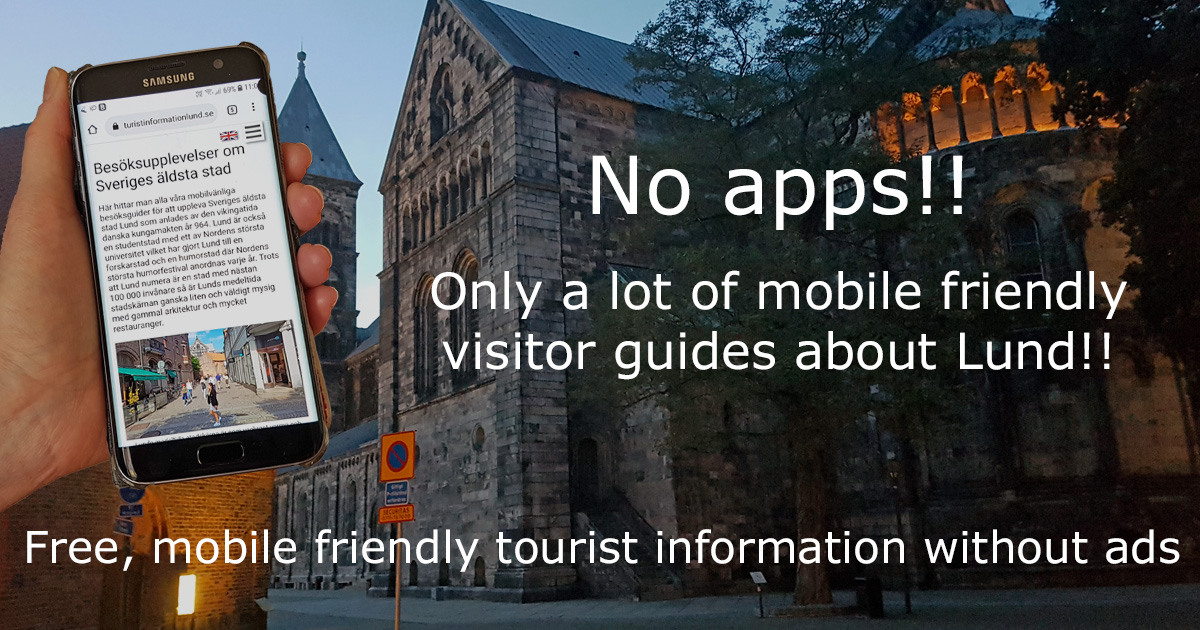 M;obile friendly visitor guides about Lund without apps